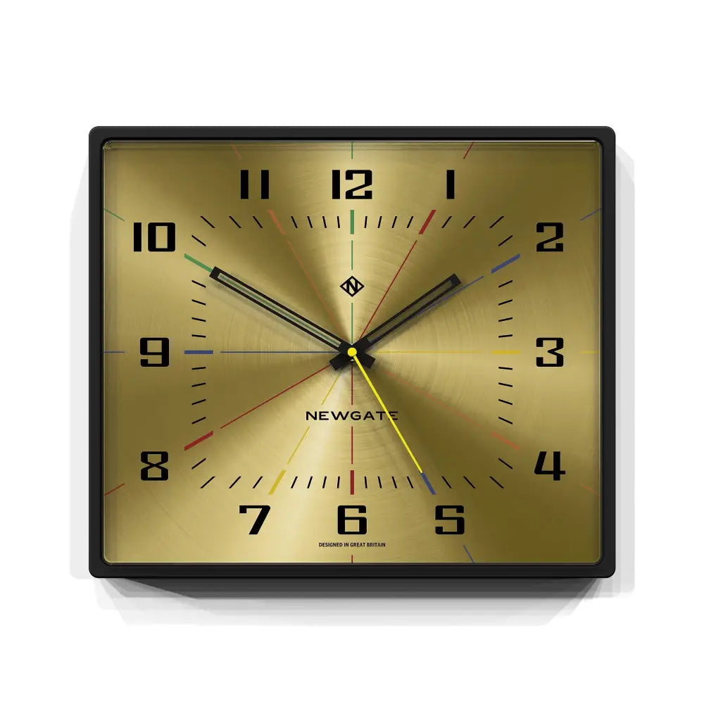 Newgate Box Office Wall Clock Brass - Home & Garden > Decor > Clocks