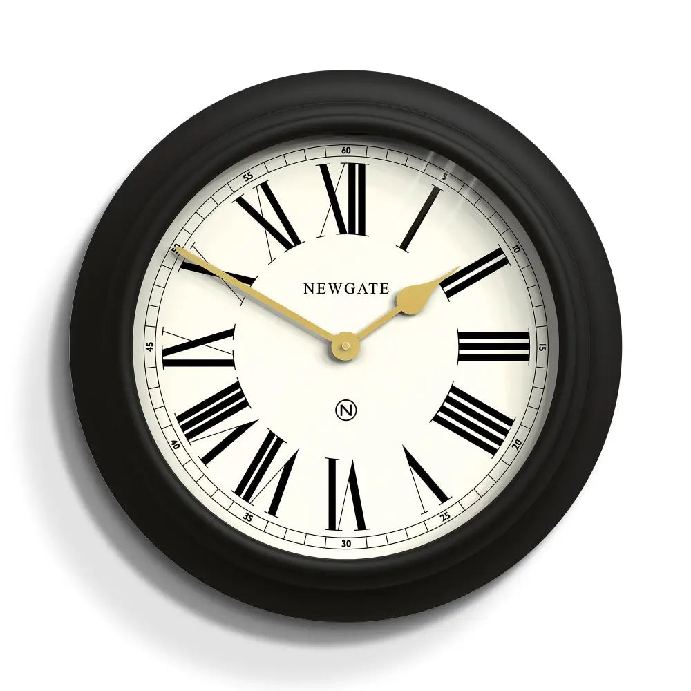Newgate Chocolate Shop Wall Clock Silicone Cave Black & Cream - Home & Garden > Home Office Accessories