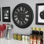 Newgate Chocolate Shop Wall Clock Silicone Cave Black - Home & Garden > Decor