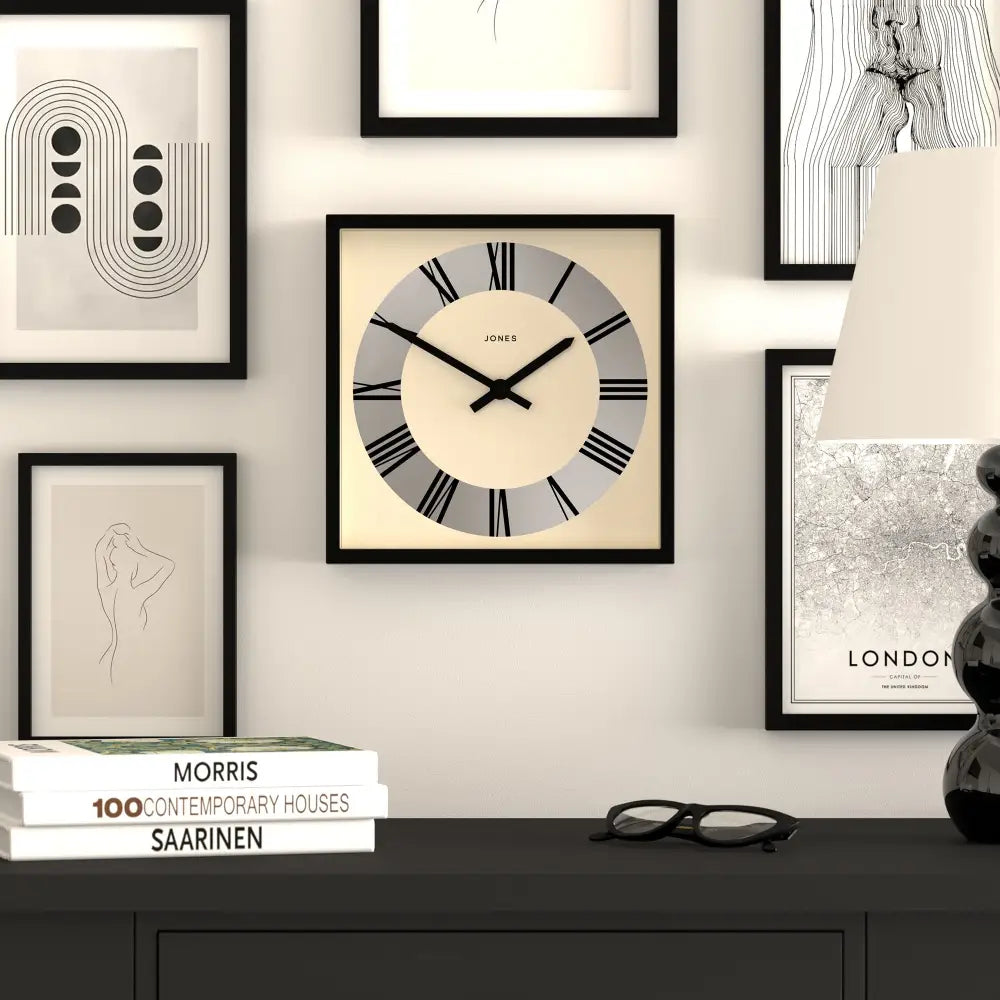 Newgate Jones Box Wall Clock Matte Black - Home & Garden > Decor
