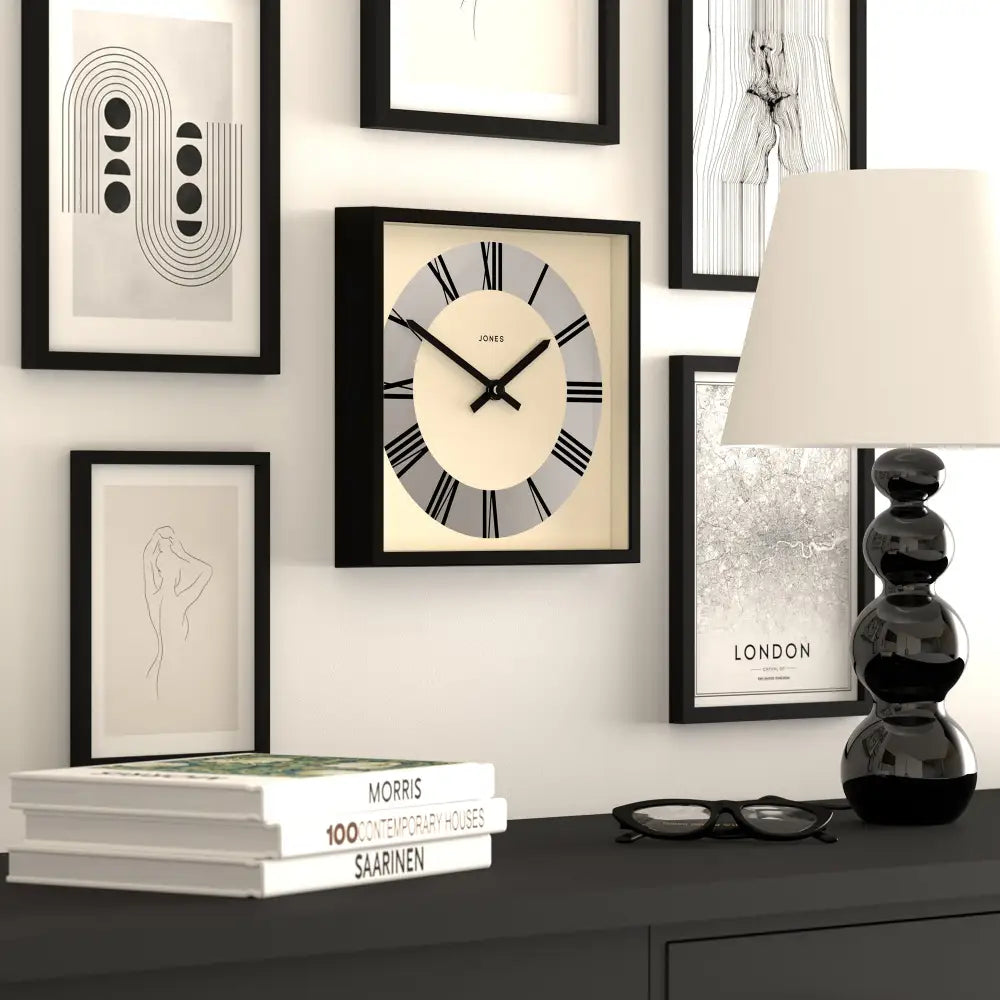 Newgate Jones Box Wall Clock Matte Black - Home & Garden > Decor