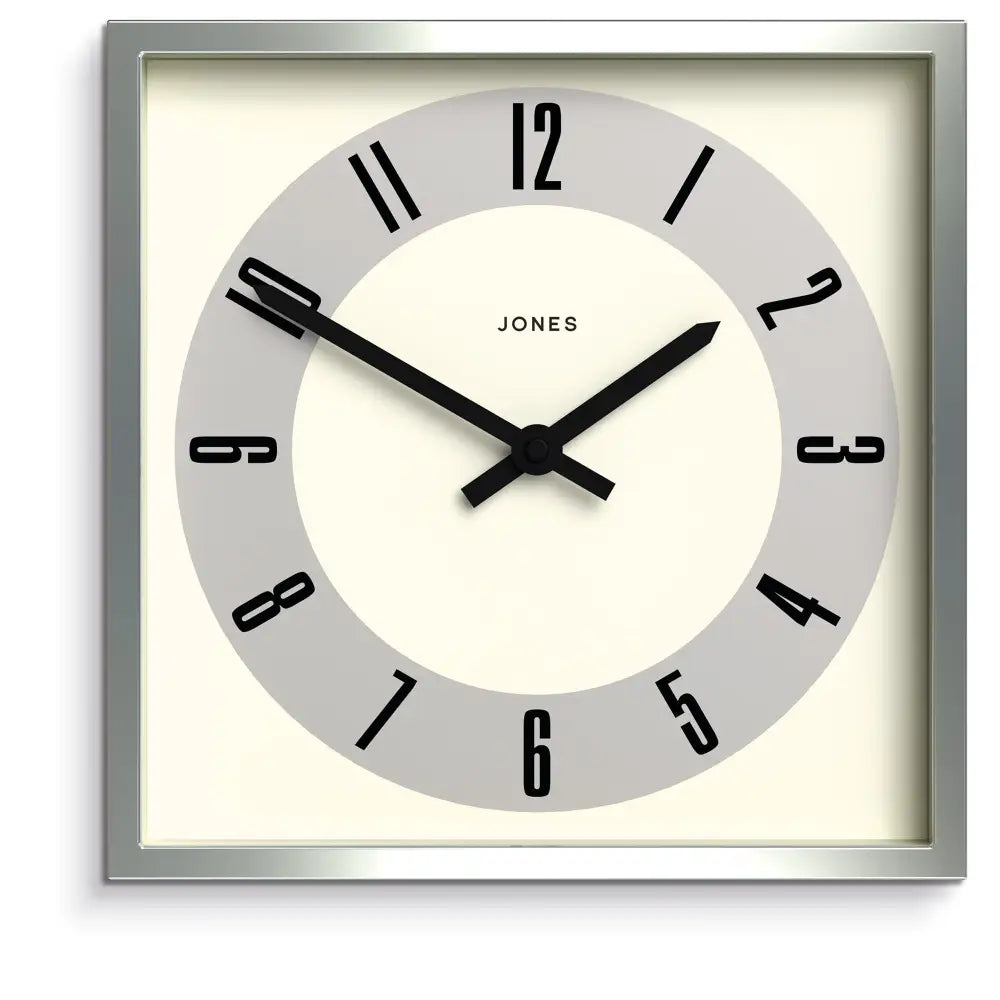 Newgate Jones Box Wall Clock Silver - Home & Garden > Decor