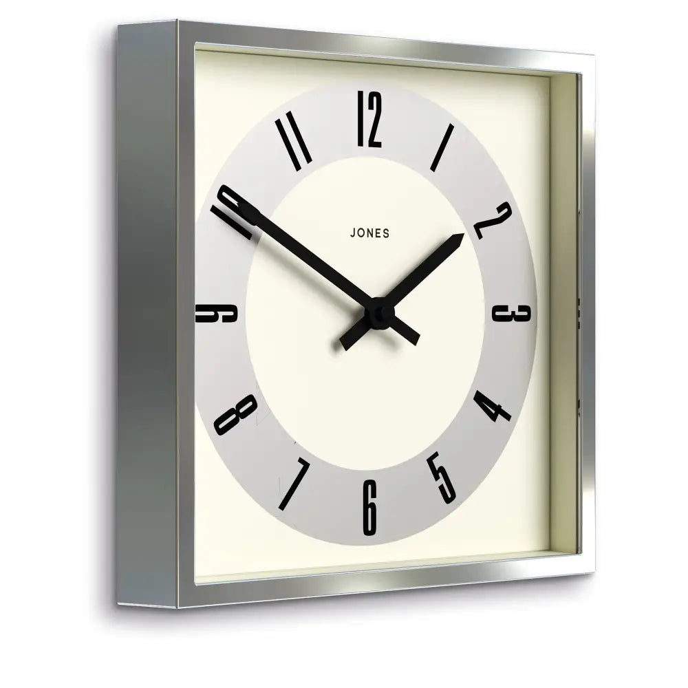 Newgate Jones Box Wall Clock Silver - Home & Garden > Decor
