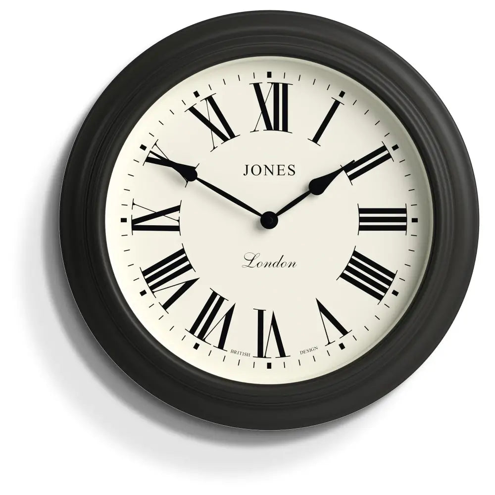 Newgate Jones Supper Club Clock Charcoal Grey - Home & Garden > Decor