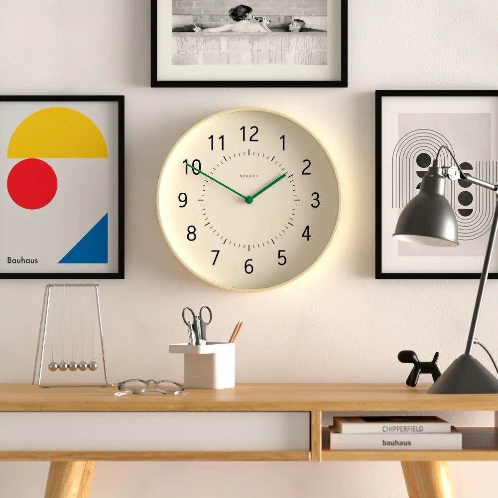 Newgate Monopoly Plywood Wall Clock With Green Hands - Home & Garden > Decor