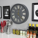 Newgate Mr Butler Wall Clock Moonstone Grey Reverse Dial - Home & Garden > Decor