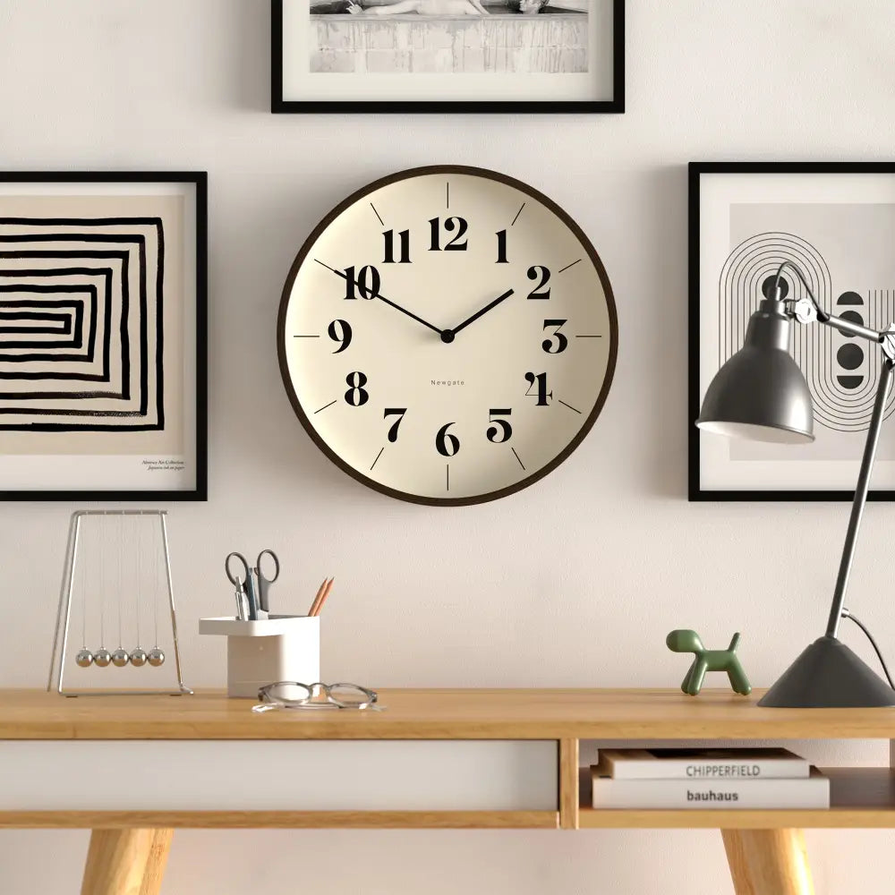 Newgate Mr Clarke Clock Dark Wood Hopscotch Dial - Home & Garden > Decor