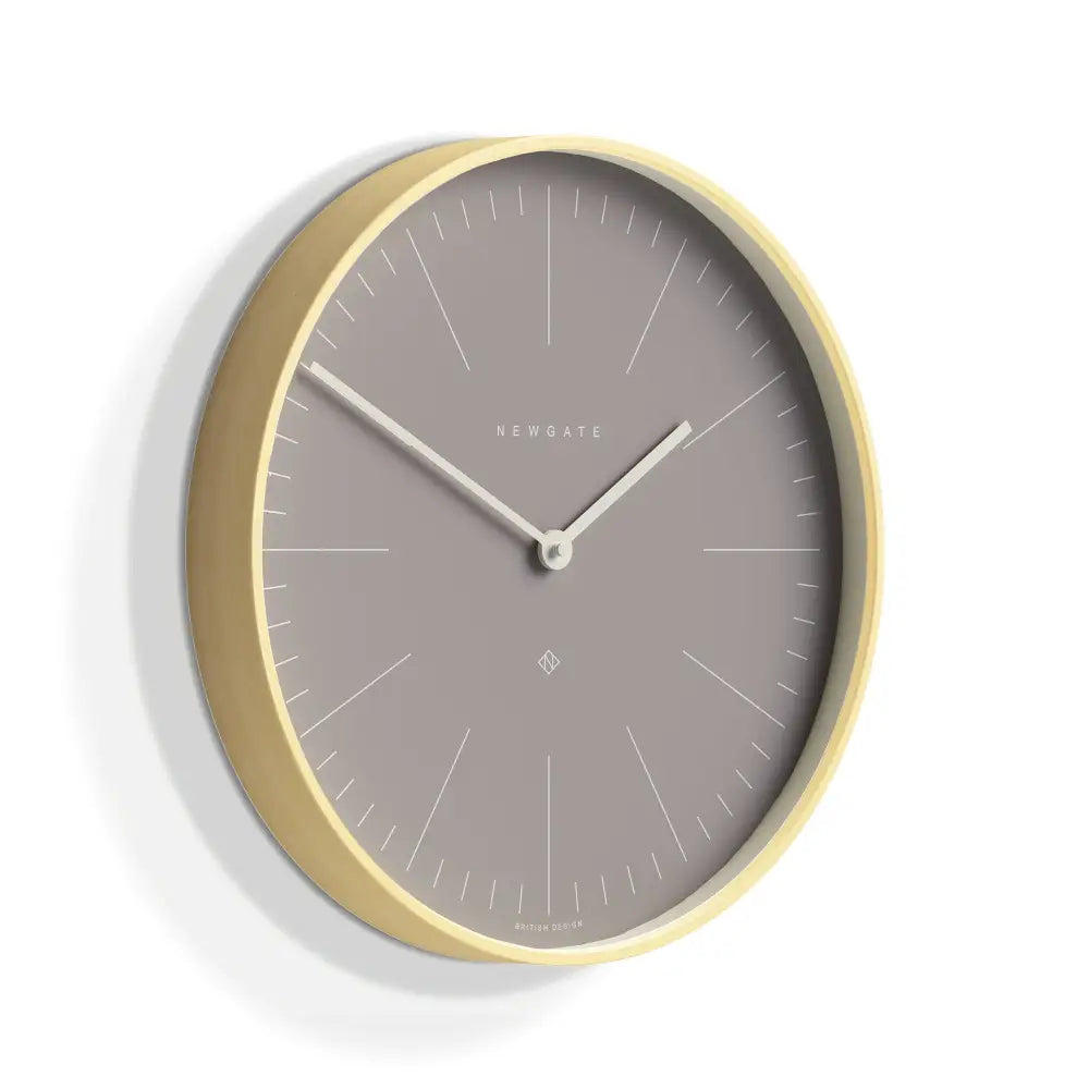 Newgate Mr Clarke Clock Pale Wood Clay Grey Dial - Home & Garden > Decor