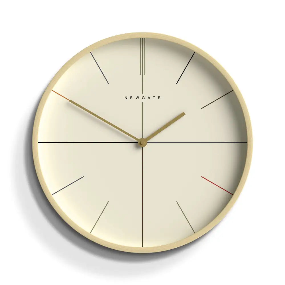 Newgate Mr Clarke Clock Pale Wood Hockey Dial - Home & Garden > Decor