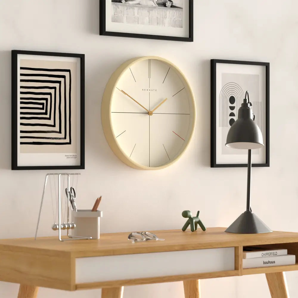 Newgate Mr Clarke Clock Pale Wood Hockey Dial - Home & Garden > Decor