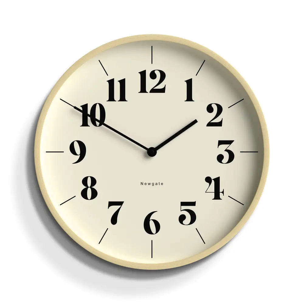 Newgate Mr Clarke Clock Pale Wood Hopscotch Dial - Home & Garden > Decor