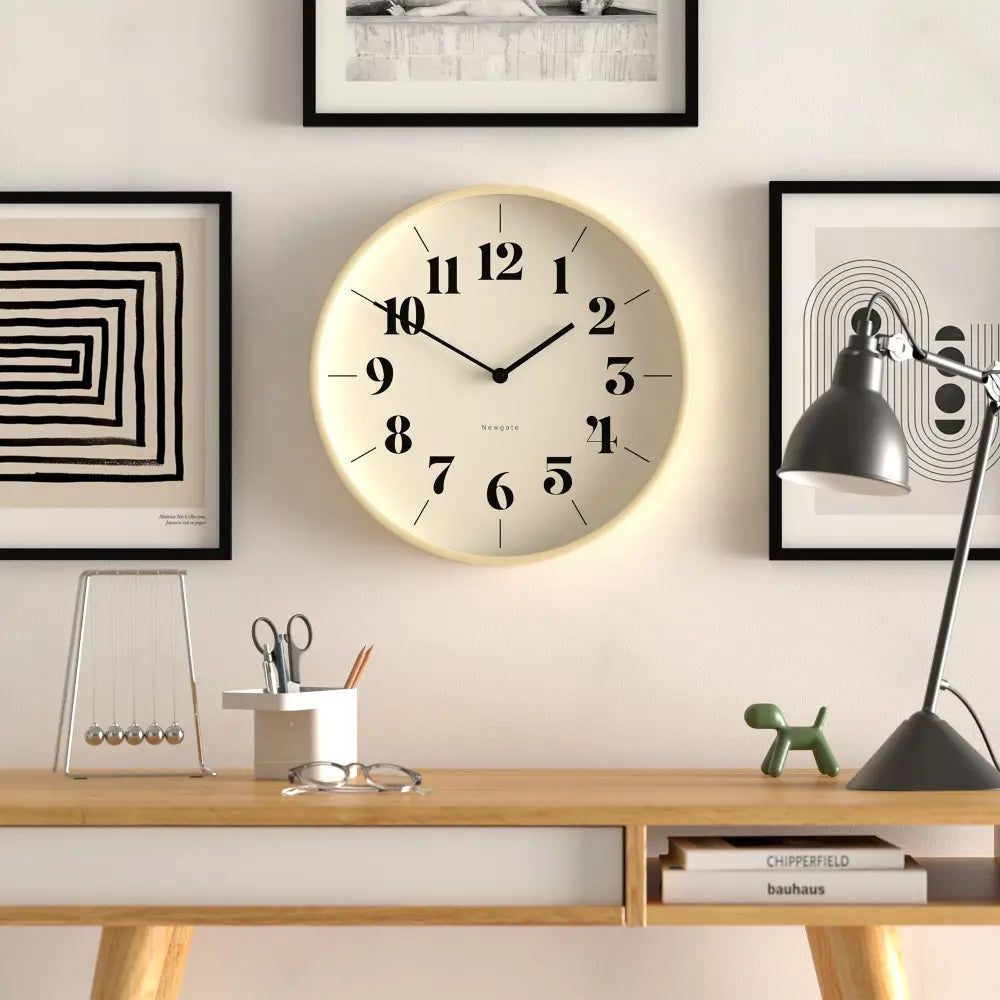 Newgate Mr Clarke Clock Pale Wood Hopscotch Dial - Home & Garden > Decor