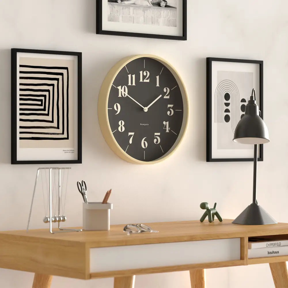 Newgate Mr Clarke Clock Pale Wood Reverse Hopscotch Dial - Home & Garden > Decor