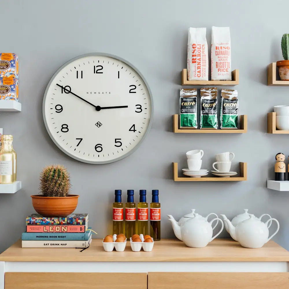 Newgate Number One Clock Echo Posh Grey - Home & Garden > Decor > Clocks