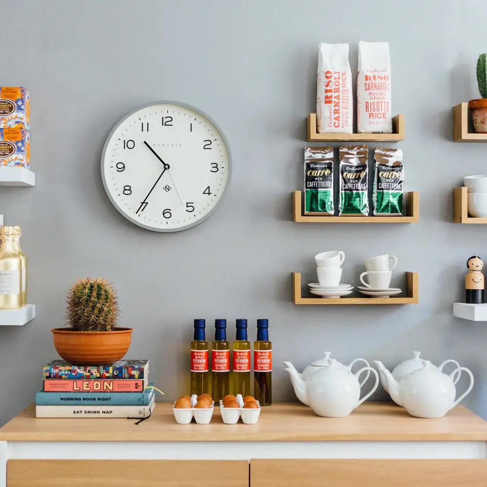 Newgate Number Three Echo Clock Silicone Grey - Home & Garden > Decor