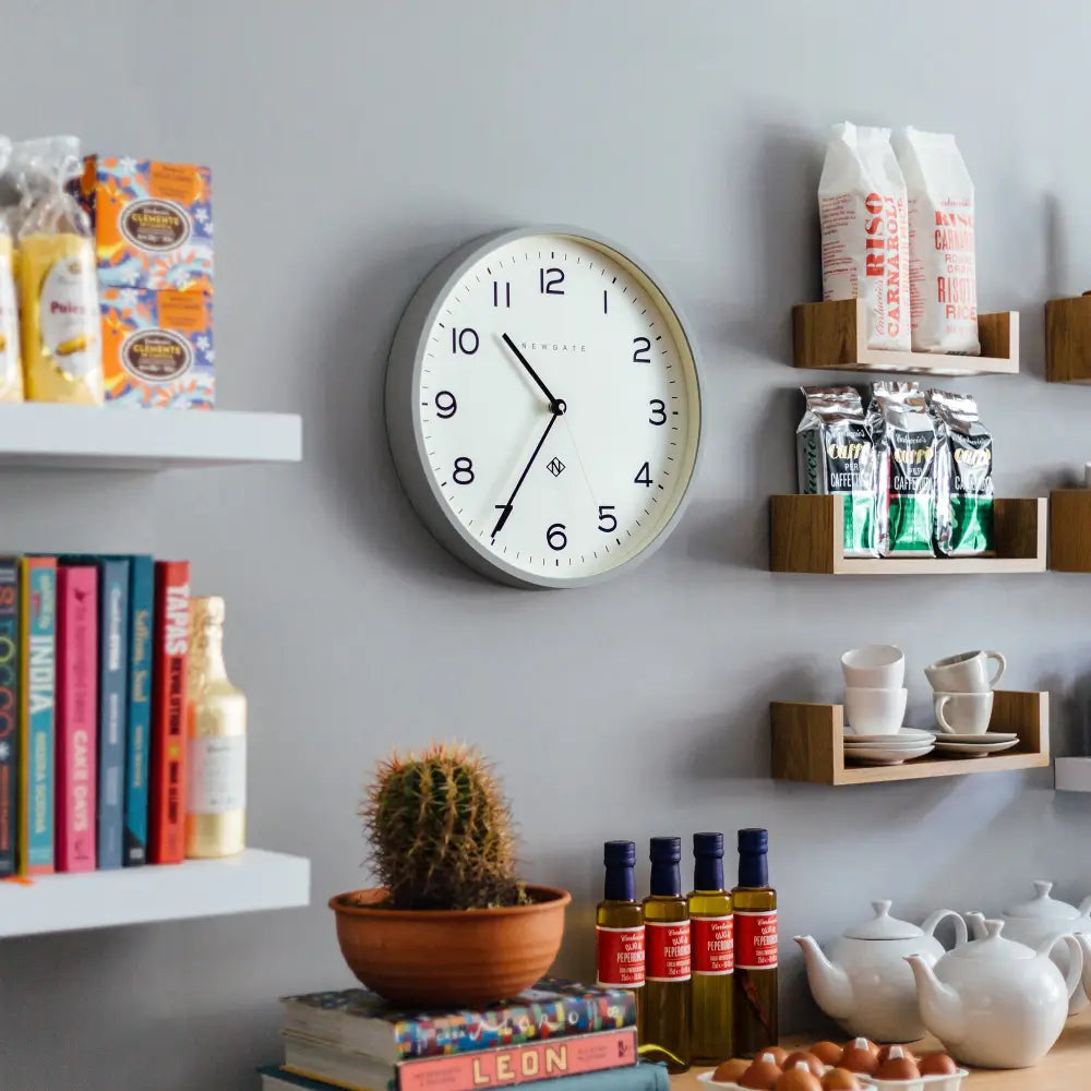 Newgate Number Three Echo Clock Silicone Grey - Home & Garden > Decor