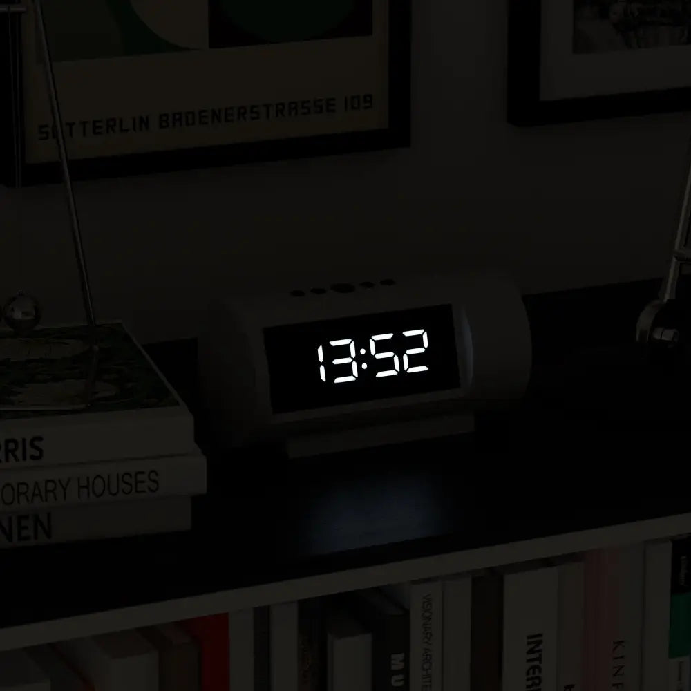 Newgate Pil Led Alarm Clock White - Home & Garden > Decor > Clocks