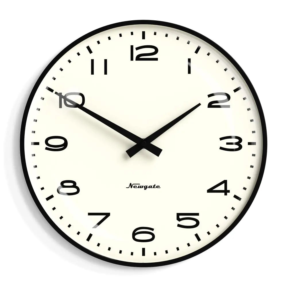 Newgate Radio City Wall Clock - Matte Black - Home & Garden > Decor