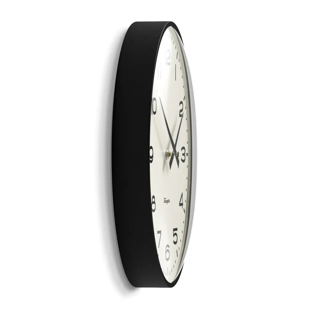 Newgate Radio City Wall Clock - Matte Black - Home & Garden > Decor