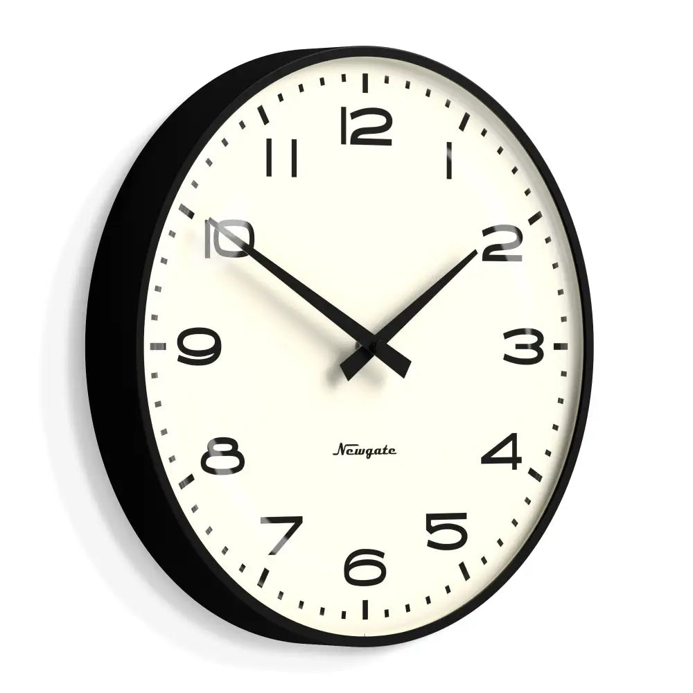 Newgate Radio City Wall Clock - Matte Black - Home & Garden > Decor