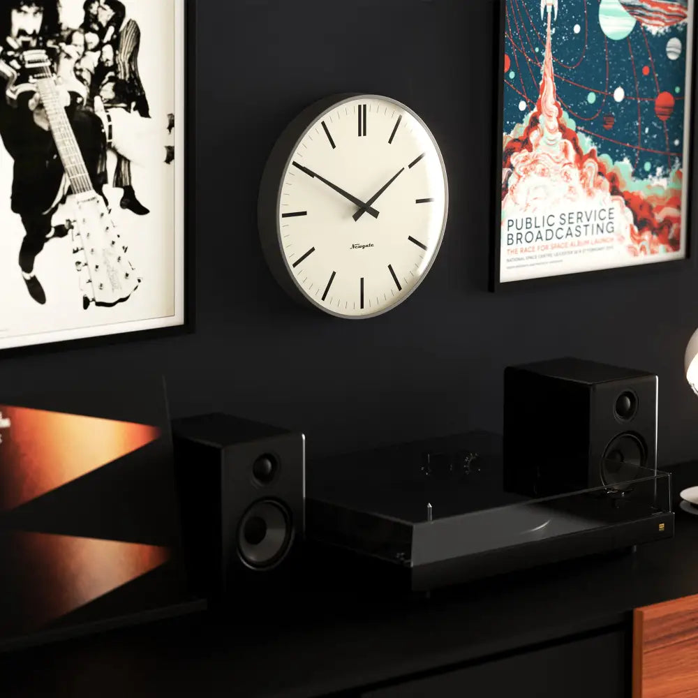 Newgate Radio City Wall Clock - Matte Blizzard Grey - Home & Garden > Decor