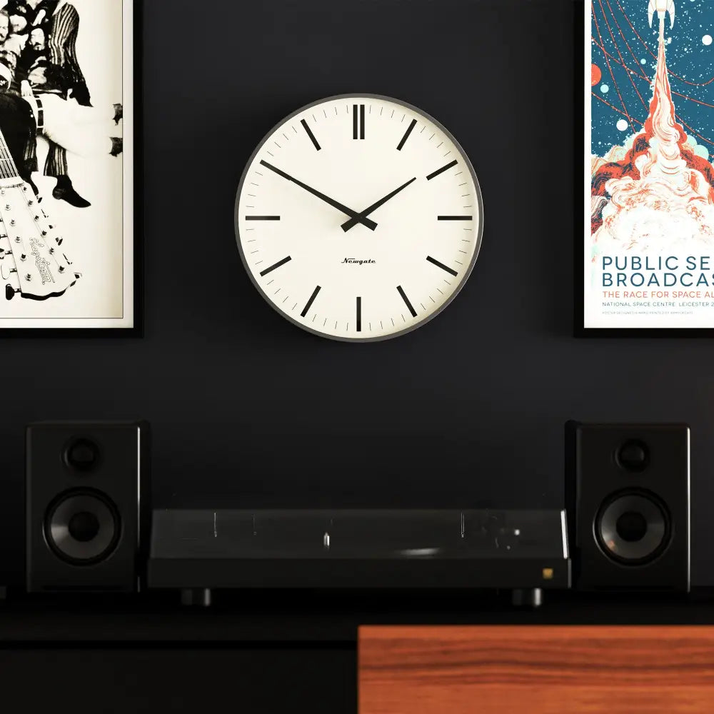 Newgate Radio City Wall Clock - Matte Blizzard Grey - Home & Garden > Decor
