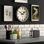Newgate Railway Clock Grey - Home & Garden > Decor