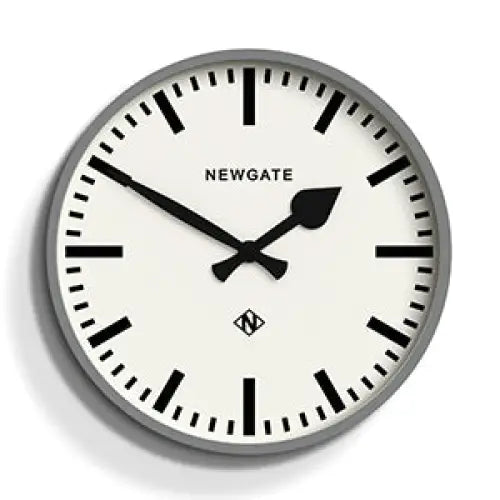 Newgate Railway Clock Grey - Home & Garden > Decor