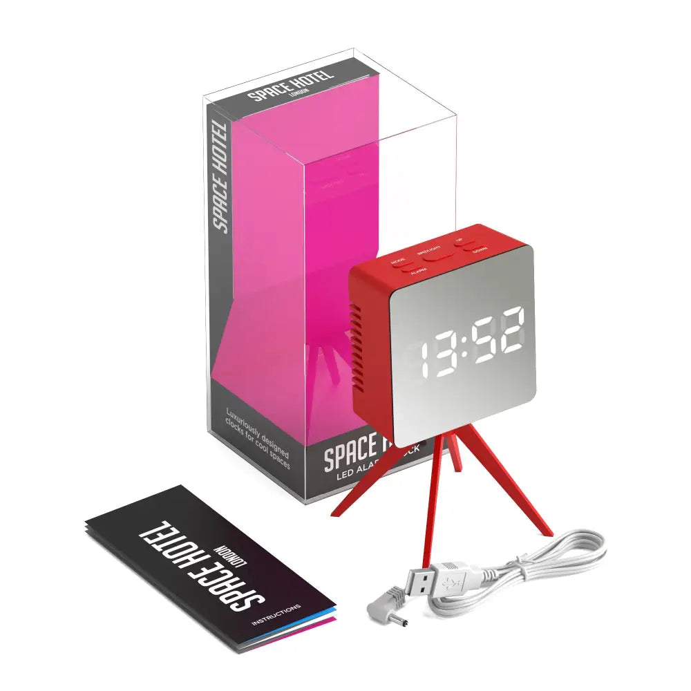 Newgate Space Hotel Droid Led Alarm Clock Red - Home & Garden > Decor > Clocks