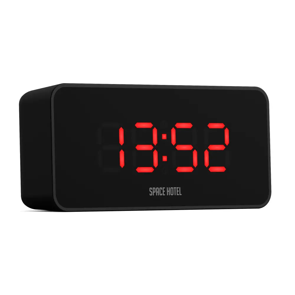 Newgate Space Hotel Hypertron Alarm Clock Black Case - Black Lens - Red Led - Home & Garden > Decor > Clocks