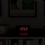 Newgate Space Hotel Hypertron Alarm Clock Black Case - Black Lens - Red Led - Home & Garden > Decor > Clocks