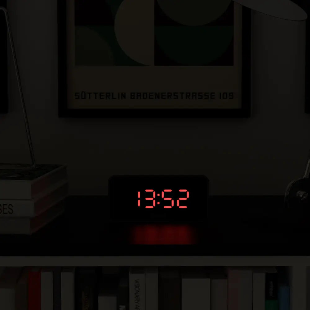 Newgate Space Hotel Hypertron Alarm Clock Black Case - Black Lens - Red Led - Home & Garden > Decor > Clocks