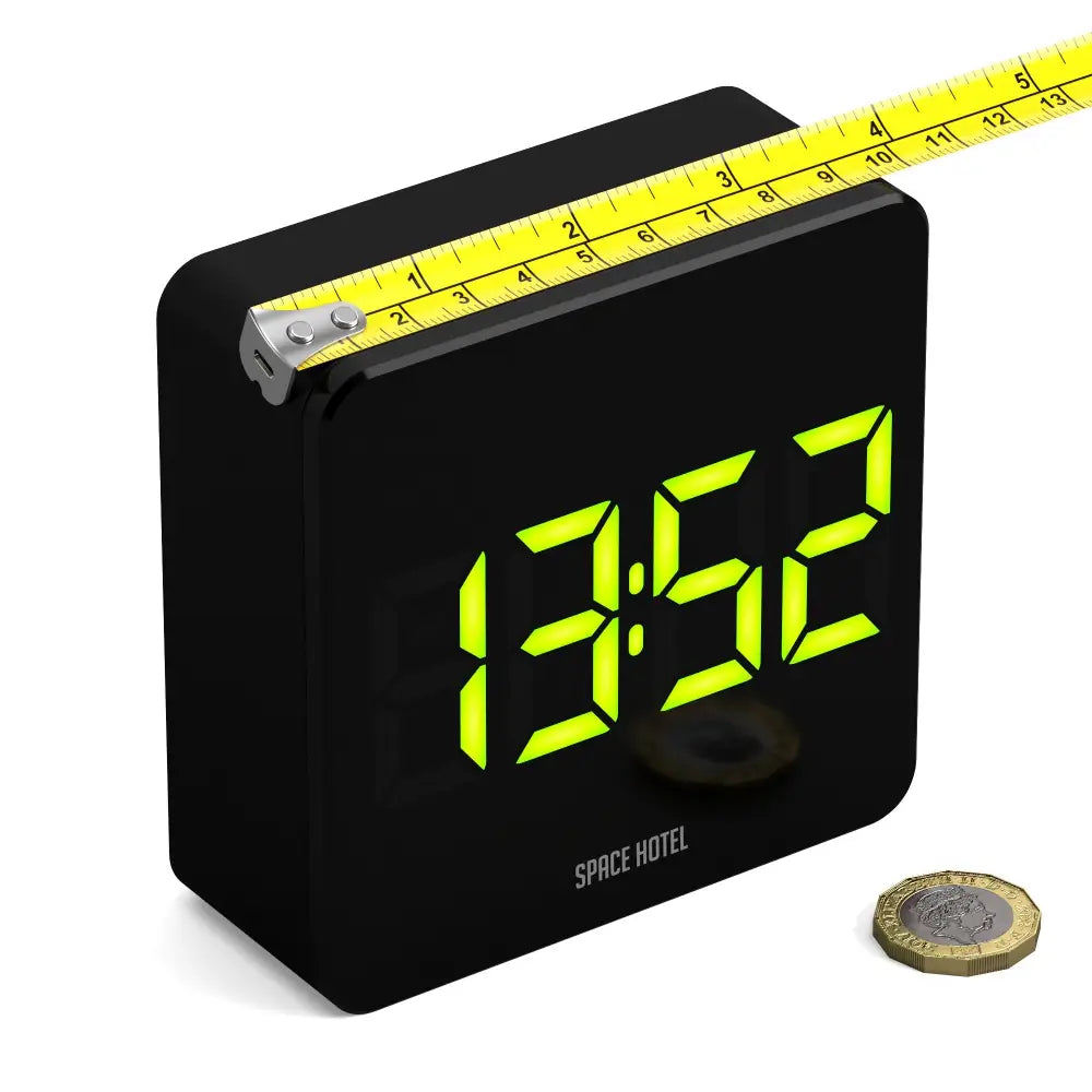 Newgate Space Hotel Orbatron Alarm Clock Black Case - Black Lens - Green Led - Home & Garden > Decor > Clocks