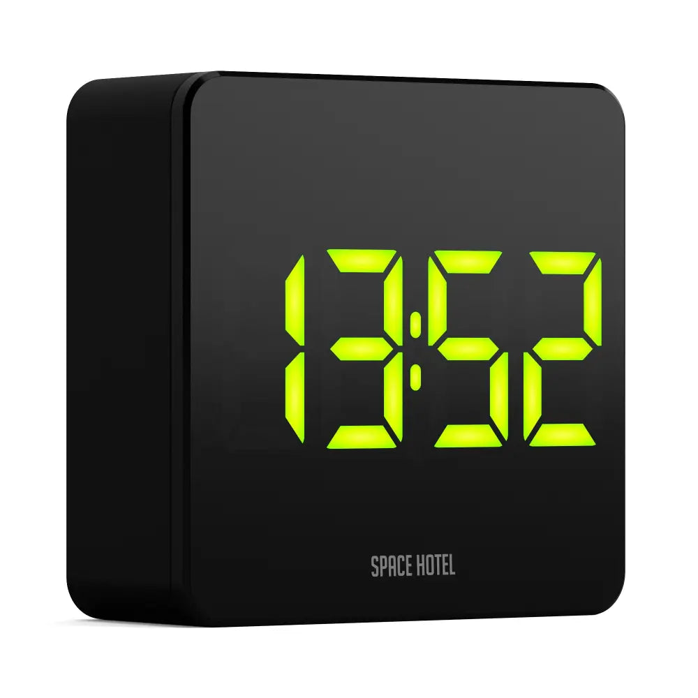 Newgate Space Hotel Orbatron Alarm Clock Black Case - Black Lens - Green Led - Home & Garden > Decor > Clocks