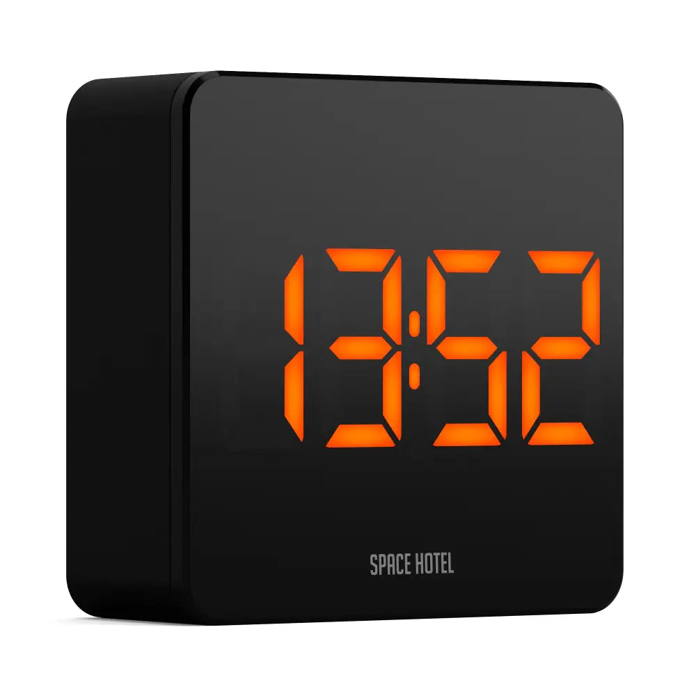 Newgate Space Hotel Orbatron Alarm Clock Black Case - Black Lens - Orange Led - Home & Garden > Decor > Clocks