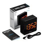 Newgate Space Hotel Orbatron Alarm Clock Black Case - Black Lens - Orange Led - Home & Garden > Decor > Clocks