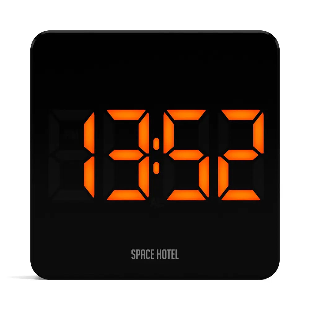Newgate Space Hotel Orbatron Alarm Clock Black Case - Black Lens - Orange Led - Home & Garden > Decor > Clocks