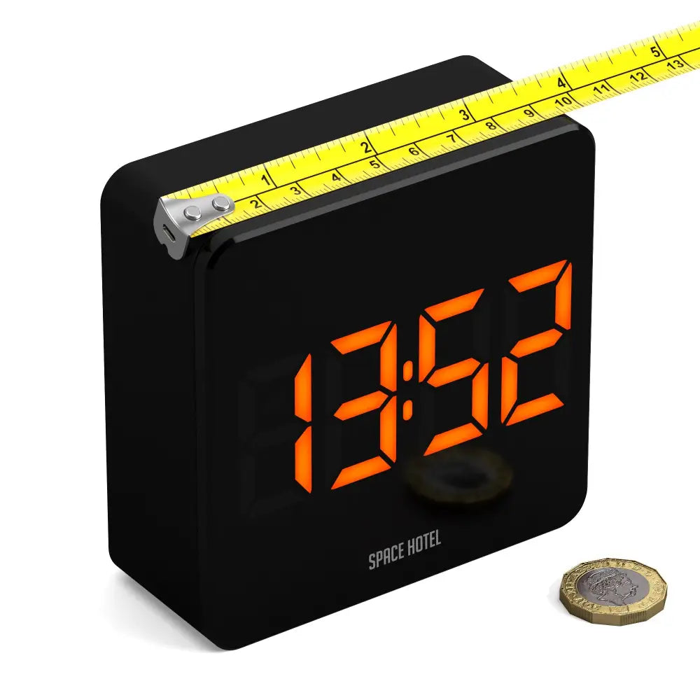 Newgate Space Hotel Orbatron Alarm Clock Black Case - Black Lens - Orange Led - Home & Garden > Decor > Clocks