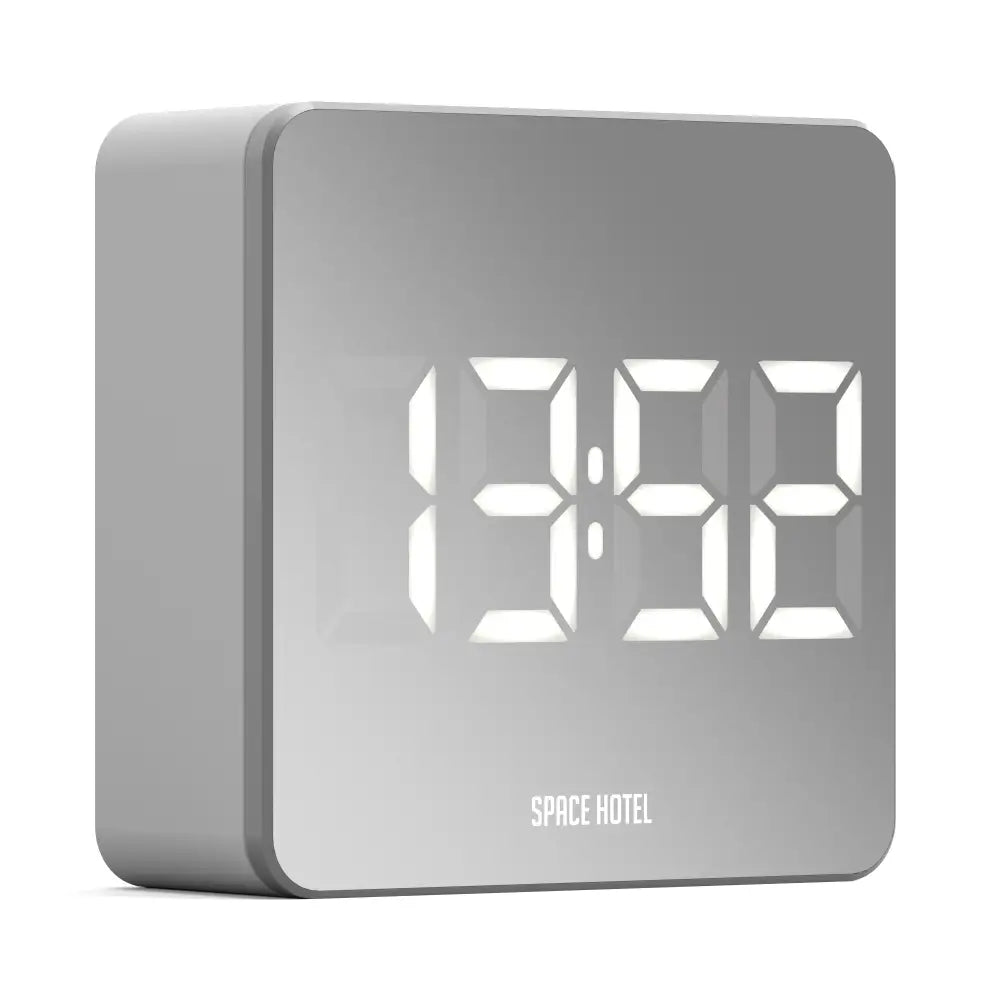 Newgate Space Hotel Orbatron Alarm Clock White Case - Silver Lens - White Led - Home & Garden > Decor > Clocks