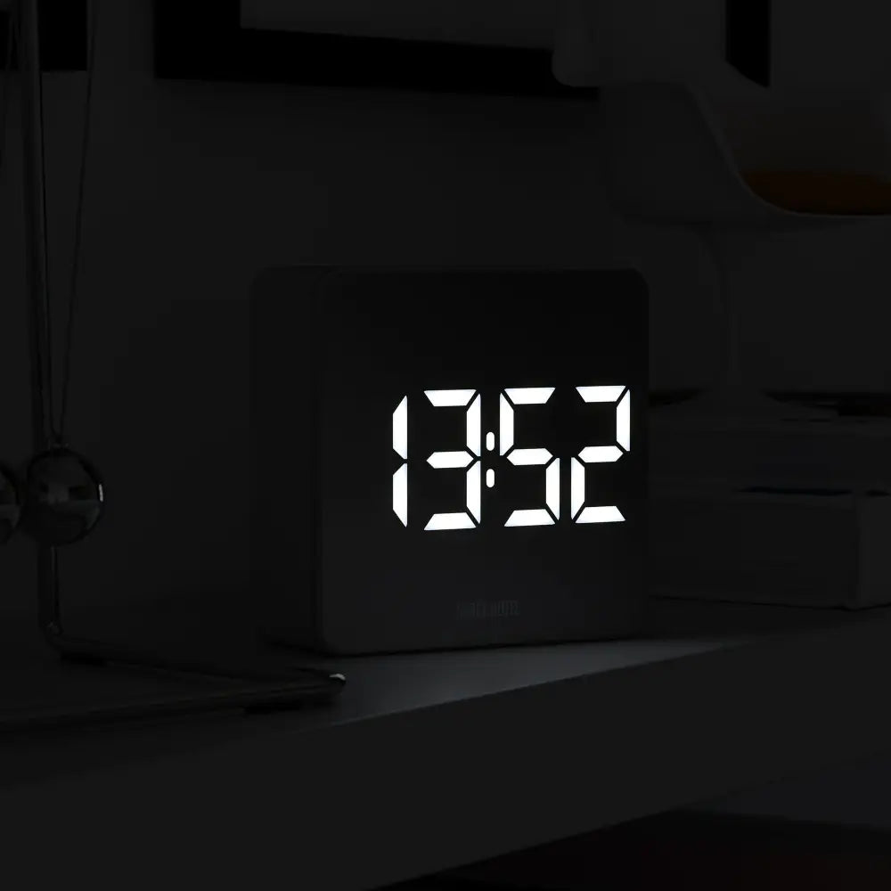 Newgate Space Hotel Orbatron Alarm Clock White Case - Silver Lens - White Led - Home & Garden > Decor > Clocks