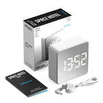Newgate Space Hotel Orbatron Alarm Clock White Case - Silver Lens - White Led - Home & Garden > Decor > Clocks
