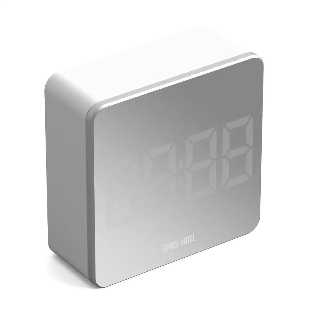 Newgate Space Hotel Orbatron Alarm Clock White Case - Silver Lens - White Led - Home & Garden > Decor > Clocks