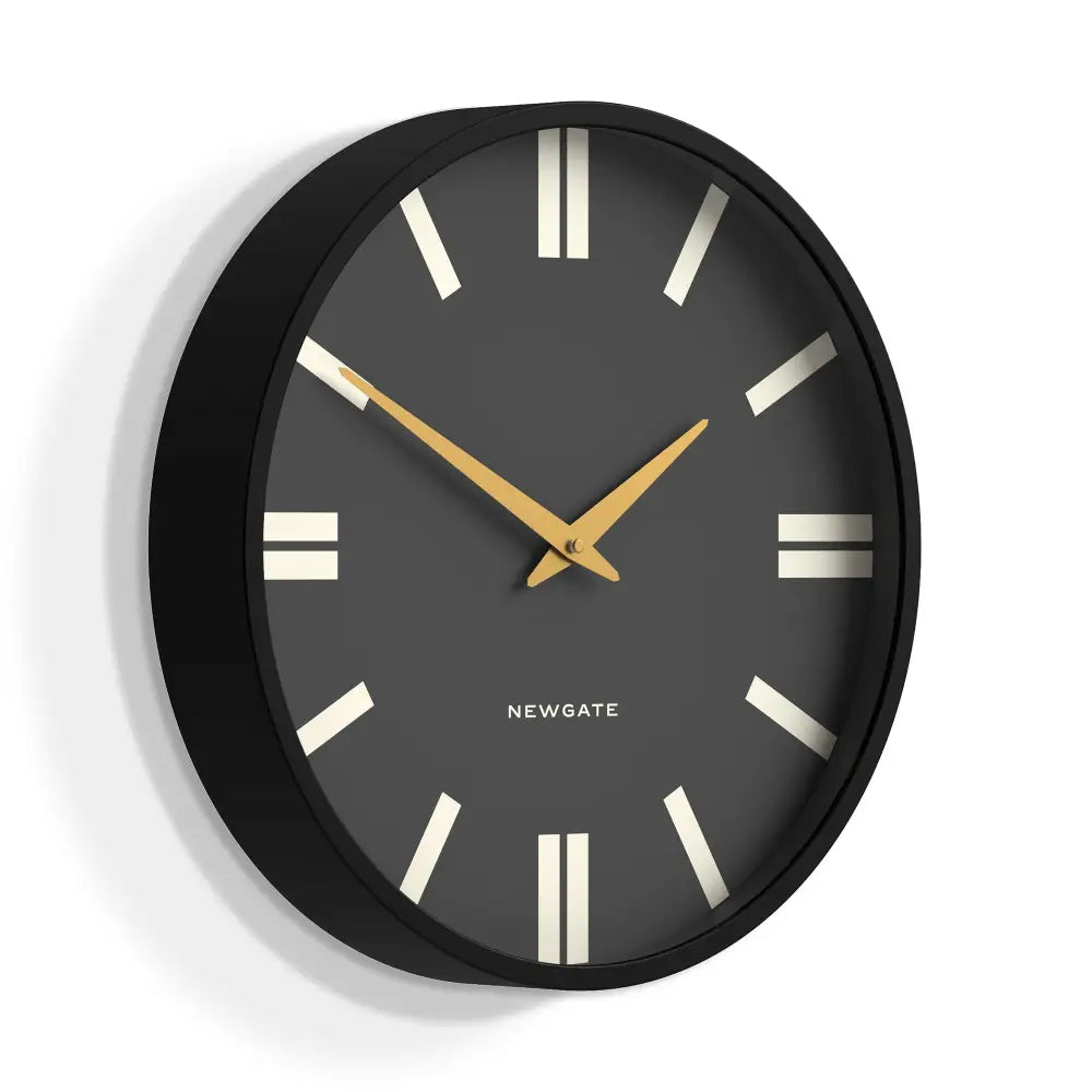 Newgate Universal Wall Clock Plaza Dial Black - Home & Garden > Decor