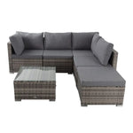NEWYORK Outdoor Lounge Set in Grey - Furniture > Outdoor