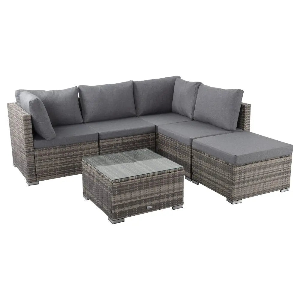 NEWYORK Outdoor Lounge Set in Grey - Furniture > Outdoor