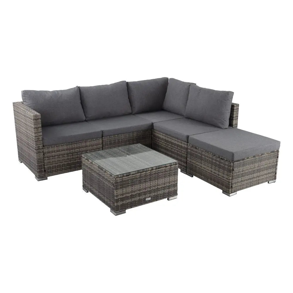 NEWYORK Outdoor Lounge Set in Grey - Furniture > Outdoor