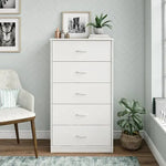 NNECN Classic Elegance: Five-Drawer Chest for Organized Living - Home & Garden > Storage > Clothing & Wardrobe Storage