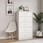 NNECN Classic Elegance: Five-Drawer Chest for Organized Living - Home & Garden > Storage > Clothing & Wardrobe Storage