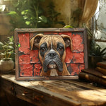 NNEOBA Boxer Dog Aluminum Wall Art - 12x16in Decorative Print - Home & Garden > Decor > Vases & Table Decor