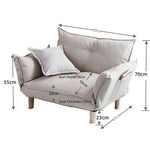 NNEOBA Convertible Sofa Couch with Adjustable Backrest and Armrests - Furniture > Bar Stools & Chairs > Arm Chairs &